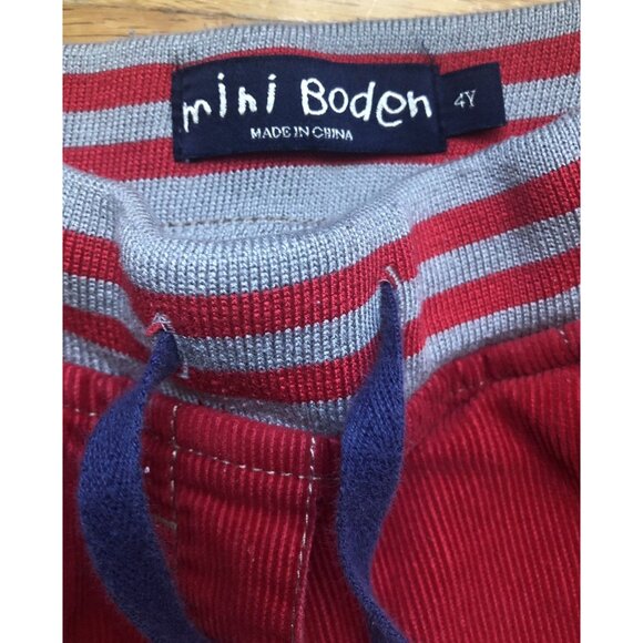 Mini Boden Red Cord Pants Size 4 - Picture 3 of 4
